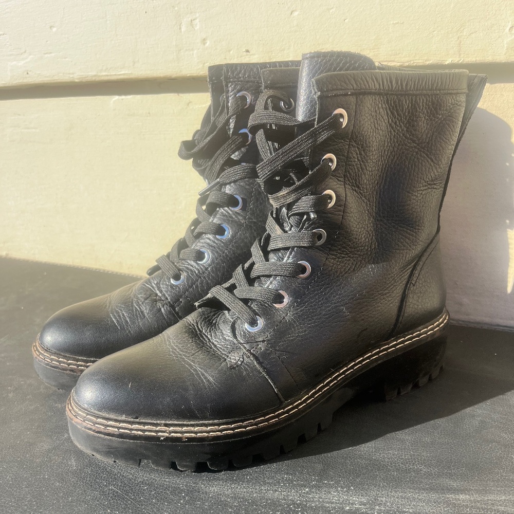Nordstrom zip combat leather boots